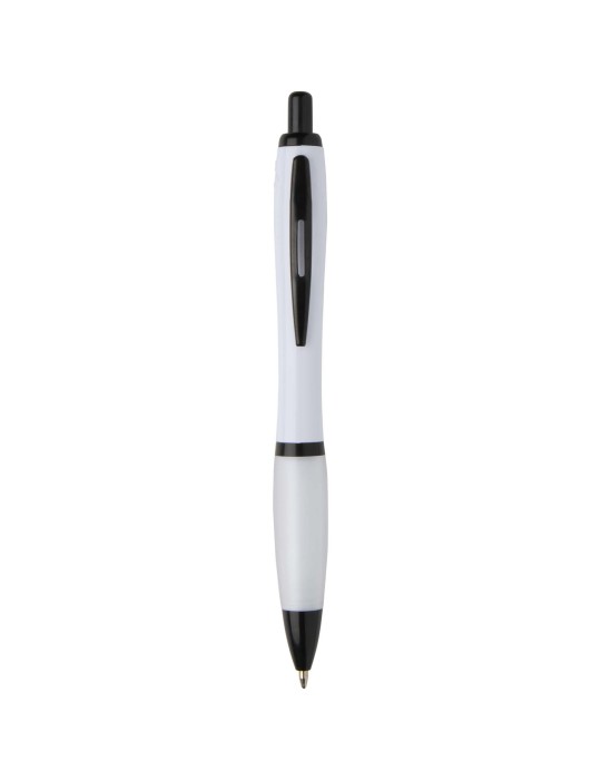 Stylo bille Nash en plastique recyclé avec garnitures noires (encre…