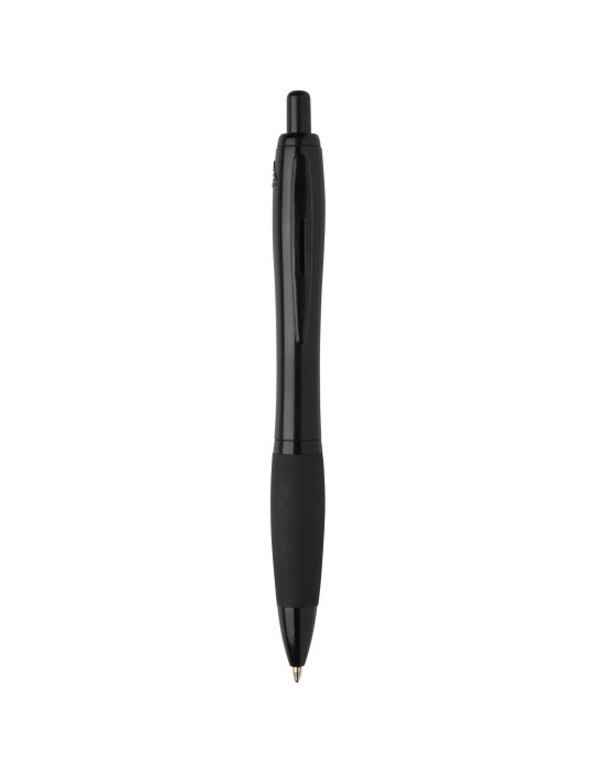 Stylo bille Nash en plastique recyclé avec garnitures noires (encre…