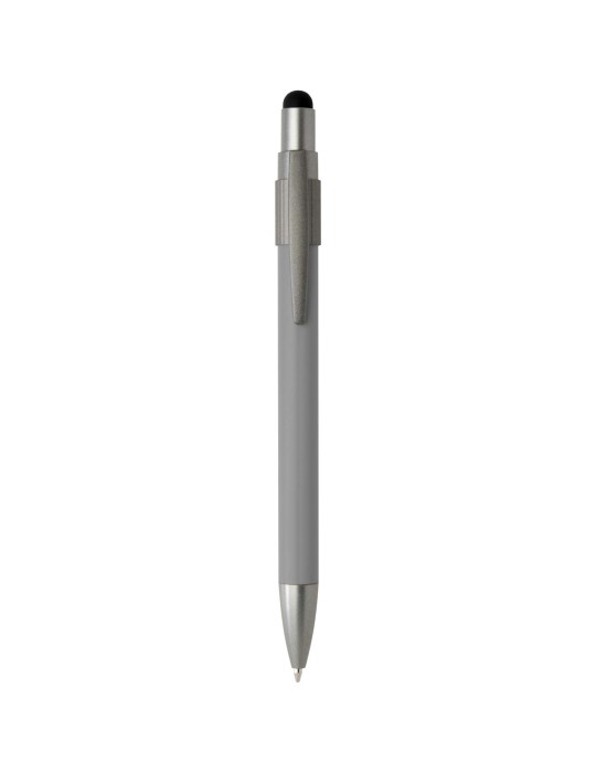 Stylo bille recyclé RCS avec stylet et toupie antistress (encre…