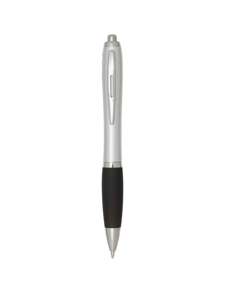 Stylo bille RCS en plastique recyclé avec corps argenté et grip…