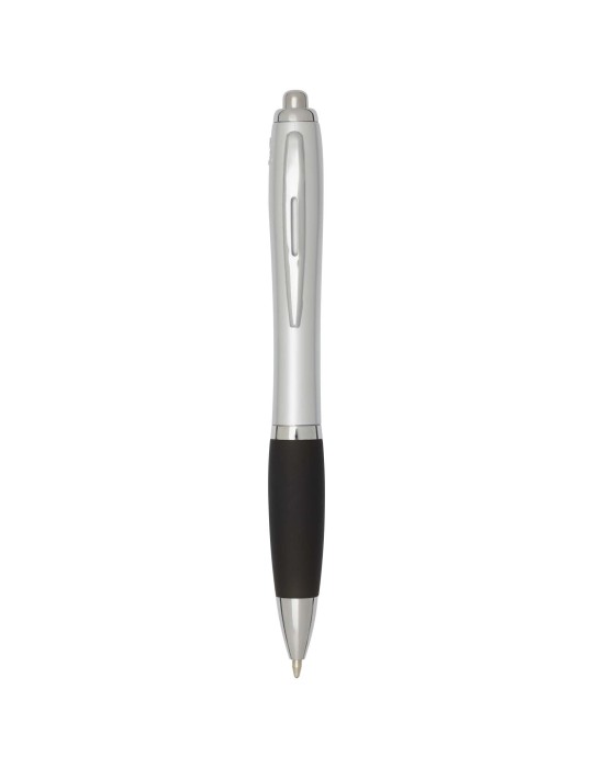 Stylo bille RCS en plastique recyclé avec corps argenté et grip…