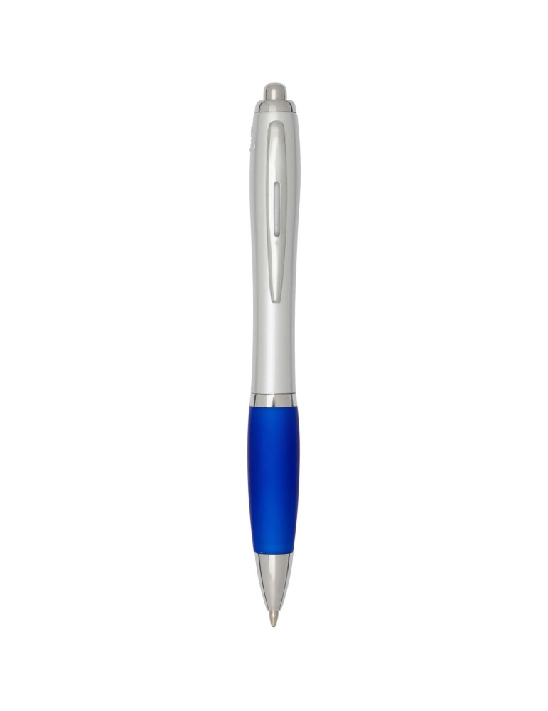 Stylo bille RCS en plastique recyclé avec corps argenté et grip…