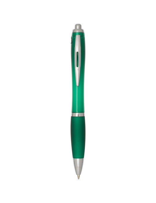 Stylo bille en plastique recyclé RCS avec corps et grip colorés…
