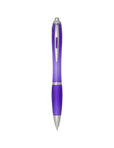 Stylo bille en plastique recyclé RCS avec corps et grip colorés…