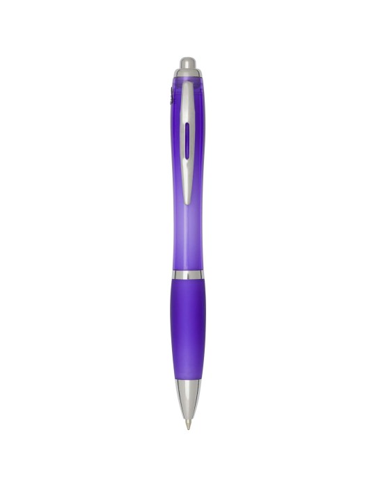 Stylo bille en plastique recyclé RCS avec corps et grip colorés…