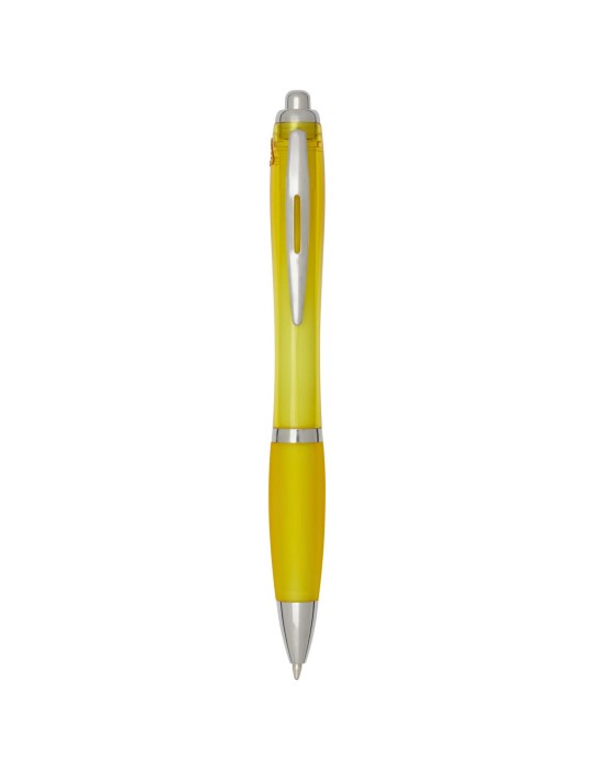 Stylo bille en plastique recyclé RCS avec corps et grip colorés…