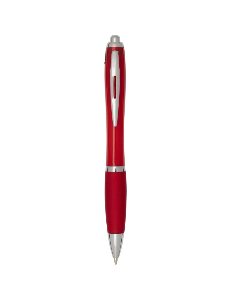 Stylo bille en plastique recyclé RCS avec corps et grip colorés…