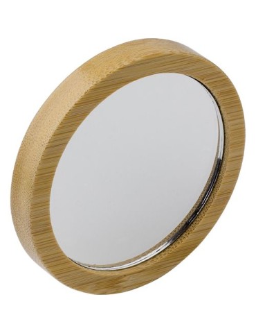 Miroir de poche en bambou - Élégance et praticité personnalisée pas cher 2