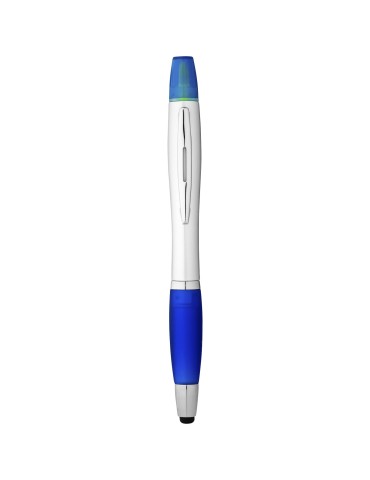 Stylo bille avec fonction stylet et surligneur Nash (encre noire)