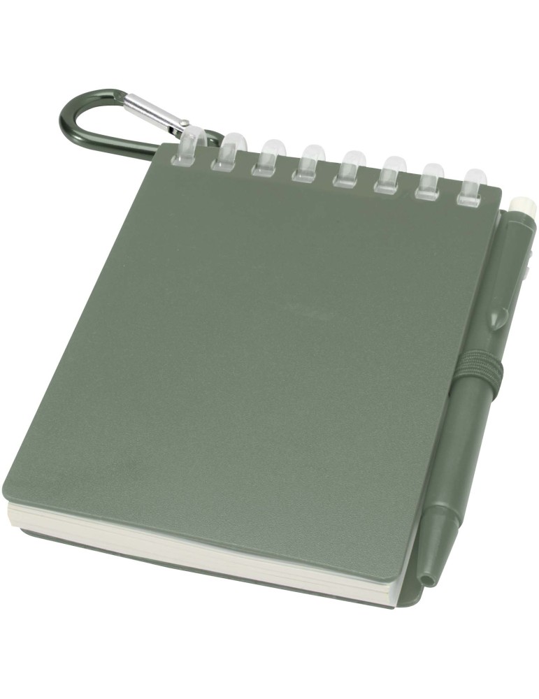 Ensemble carnet souple d’extérieur recyclé et stylo bille (encre…