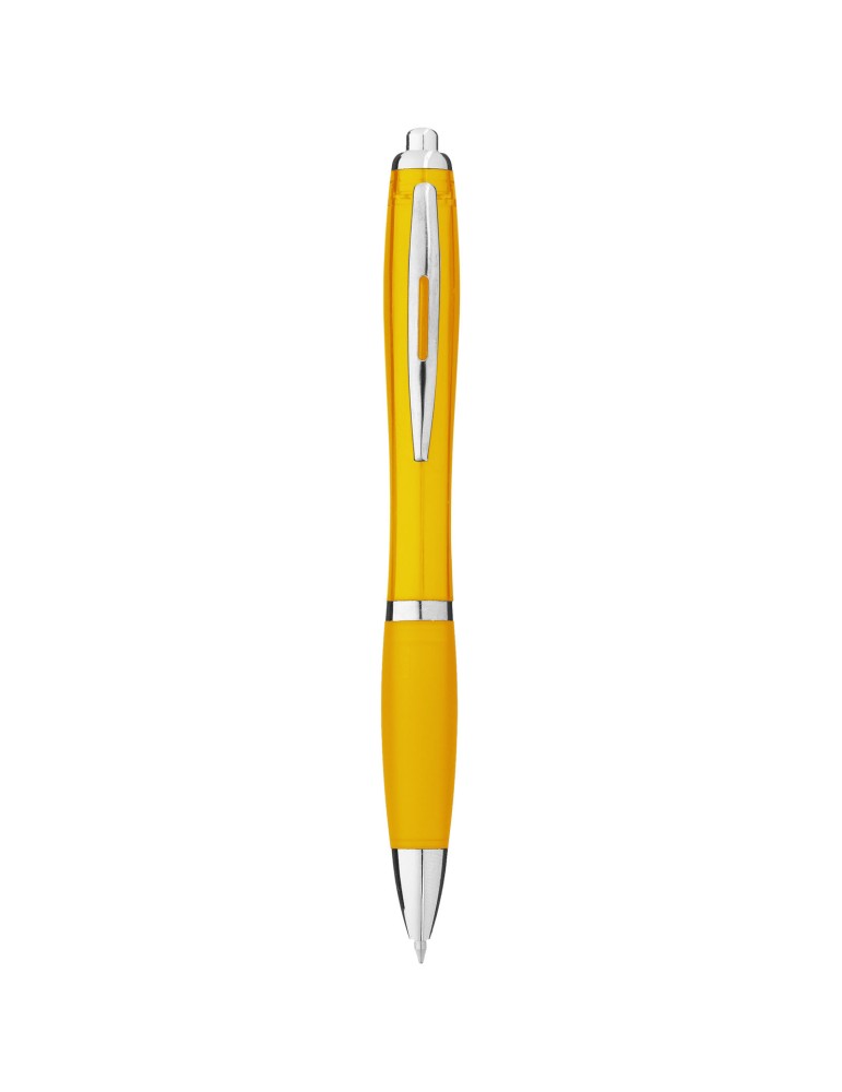 Stylo bille avec corps et grip colorés Nash (encre bleue)