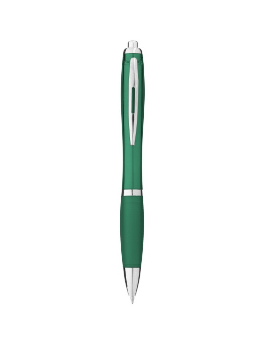 Stylo bille avec corps et grip colorés Nash (encre bleue)