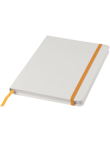 Carnet de notes blanc A5 Spectrum avec élastique de couleur 2