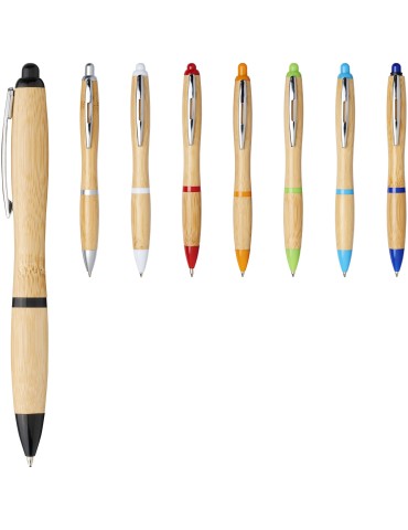 Stylo bille en bambou Nash (encre bleue)