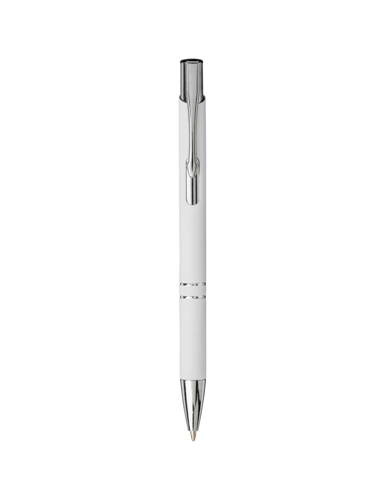 Stylo bille rétractable doux au toucher Moneta (encre noire)