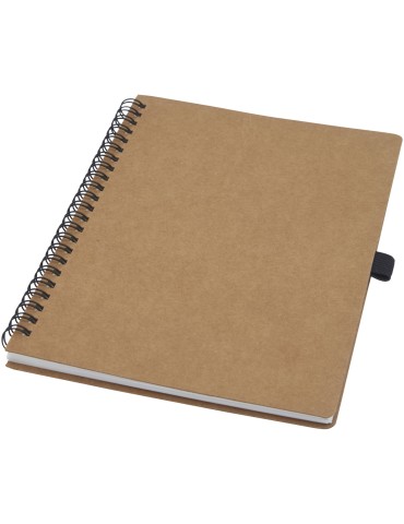 Carnet Cobble A5 à spirales en carton recyclé avec papier de pierre