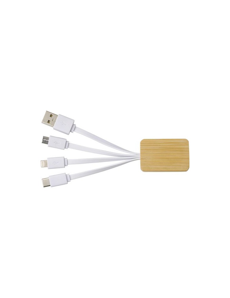 Câble de Charge en Bambou Personnalisé