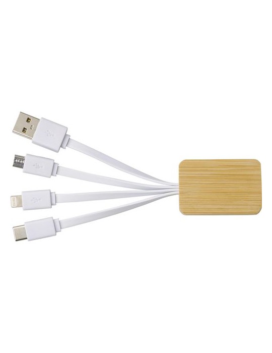 Câble de Charge en Bambou Personnalisé