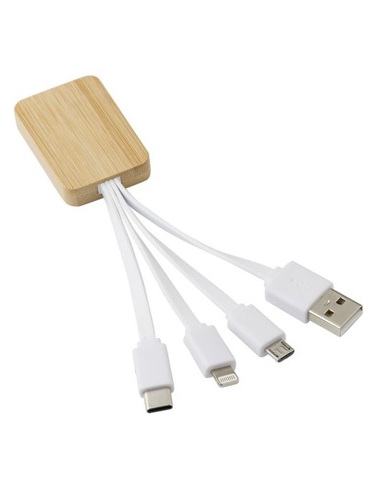Câble de Charge en Bambou Personnalisé