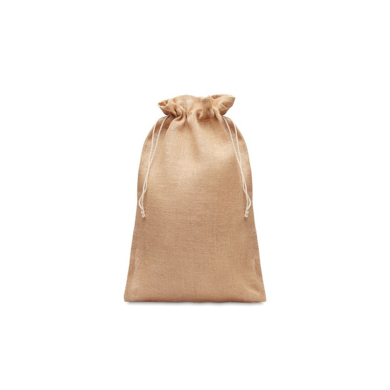 Grand sac cadeau  en jute personnalisé 30x47 Matières : jute Couleurs : beige