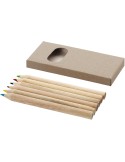 Set de coloriage bois 6 crayons | objet publicitaire Artemaa
