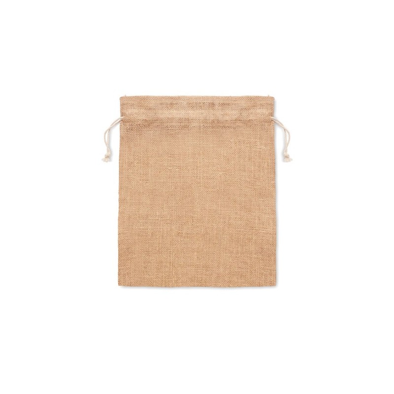 Petit sac cadeau  en jute - JUTE SMALL Matières : jute Couleurs : beige personnalisable avec votre logo