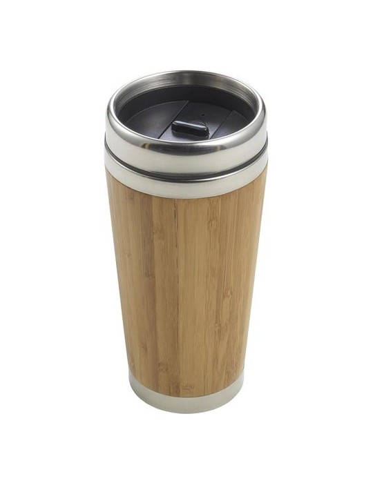 Mug isotherme en bambou personnalisé Sabine - Cadeau unique