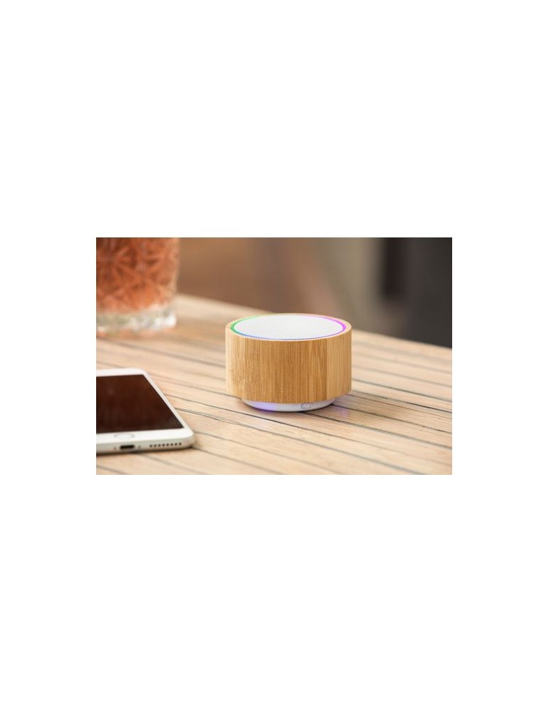 Enceinte sans fil  personnalisée en bambou