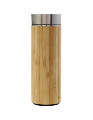 Bouteille isotherme en bambou personnalisée Yara - 420 ml pas cher