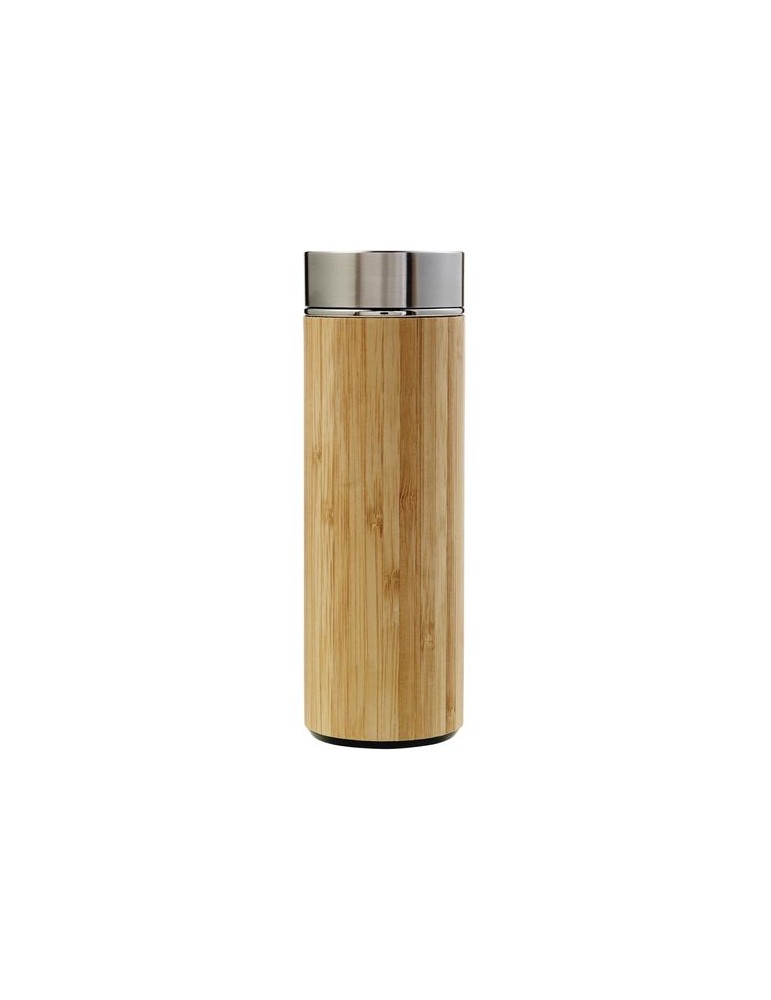 Bouteille isotherme en bambou personnalisée Yara - 420 ml pas cher