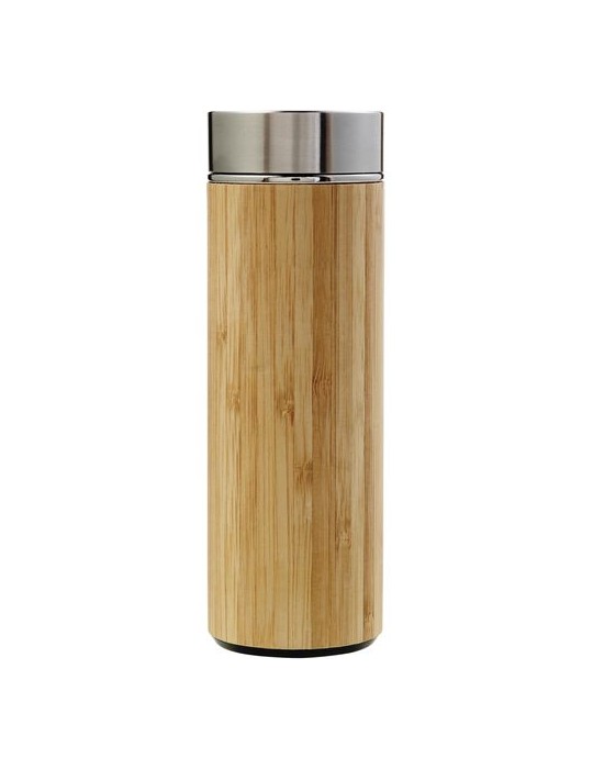 Bouteille isotherme en bambou personnalisée Yara - 420 ml pas cher