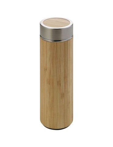 Bouteille isotherme en bambou personnalisée Yara - 420 ml pas cher 2