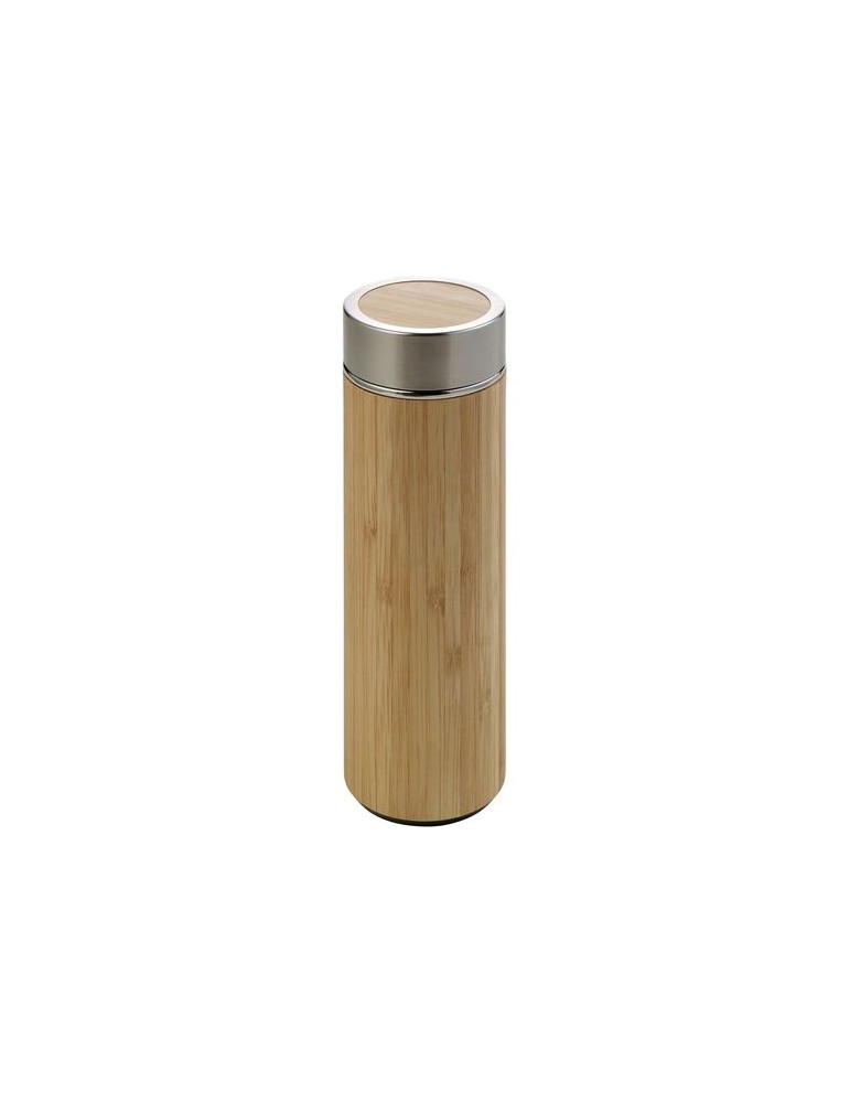 Bouteille isotherme en bambou personnalisée Yara - 420 ml pas cher