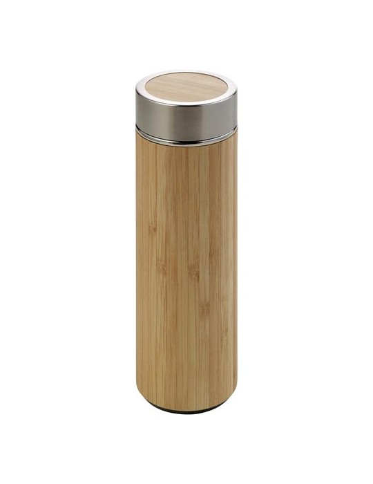Bouteille isotherme en bambou personnalisée Yara - 420 ml pas cher