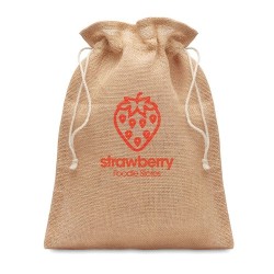 Petit sac cadeau  en jute - JUTE SMALL Matières : jute Couleurs : beige cadeau entreprise pas cher