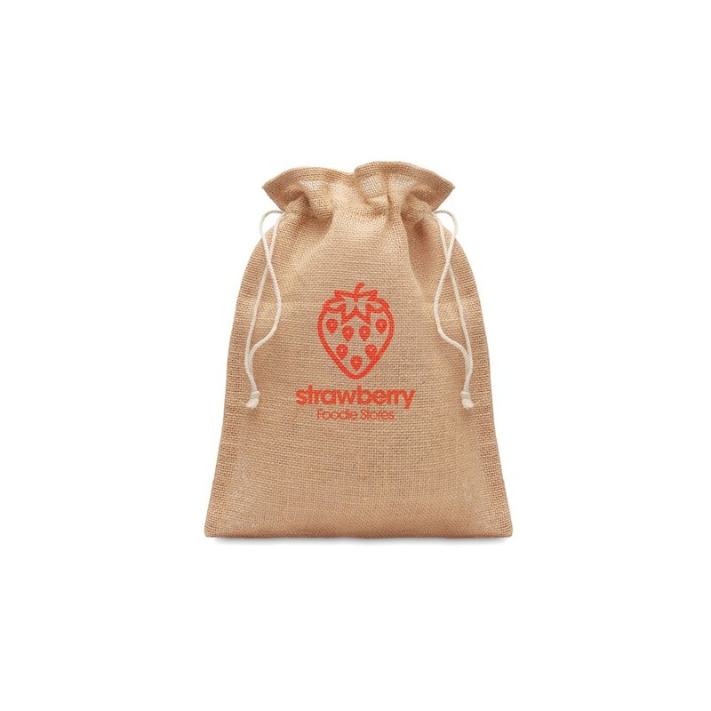 Petit sac cadeau  en jute - JUTE SMALL Matières : jute Couleurs : beige cadeau entreprise pas cher