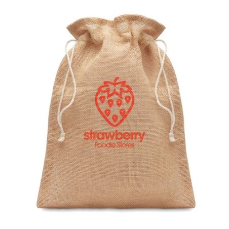 Petit sac cadeau  en jute - JUTE SMALL Matières : jute Couleurs : beige cadeau entreprise pas cher