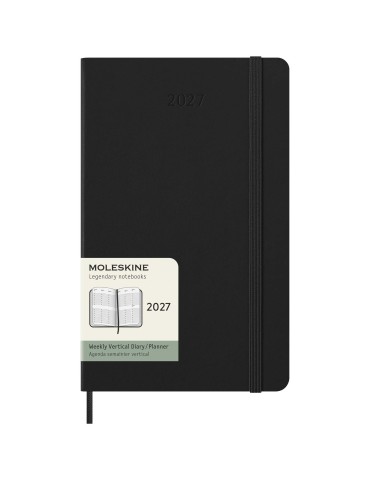 Agenda L vertical 12 mois Moleskine à couverture rigide