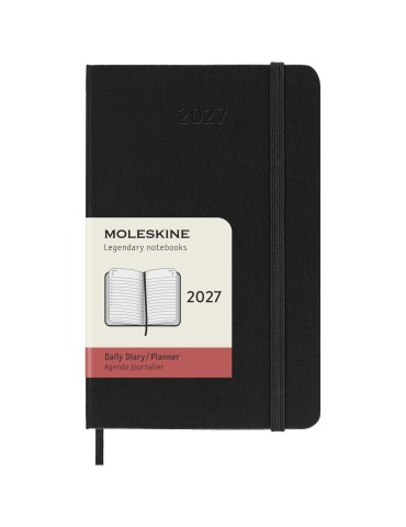 Agenda de poche quotidien 12 mois Moleskine à couverture rigide