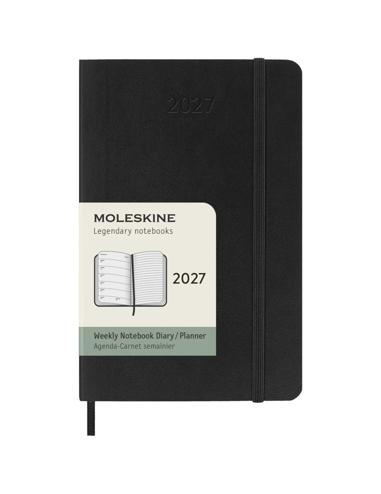 Agenda de poche hebdomadaire 12 mois Moleskine à couverture souple