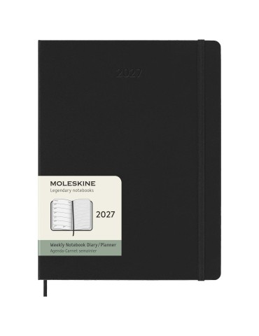 Agenda XL hebdomadaire 12 mois Moleskine à couverture rigide