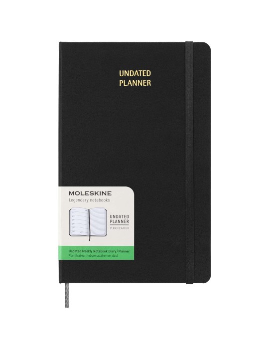 Agenda L hebdomadaire non daté Moleskine à couverture rigide