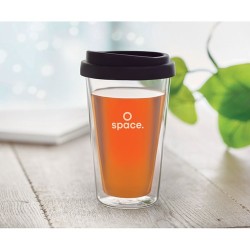 Verre en borosilicate Personnalisé 350ml BIELO TUMBLER Matières : borosilicate Couleurs : noir goodies publicitaire événementiel