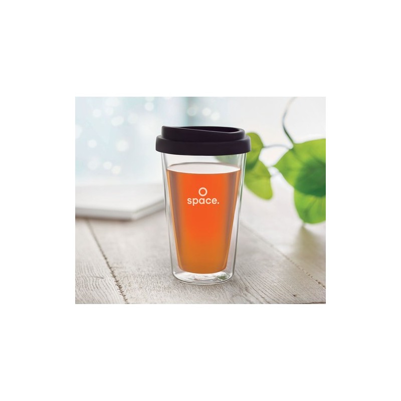 Verre en borosilicate Personnalisé 350ml BIELO TUMBLER Matières : borosilicate Couleurs : noir goodies publicitaire événementiel