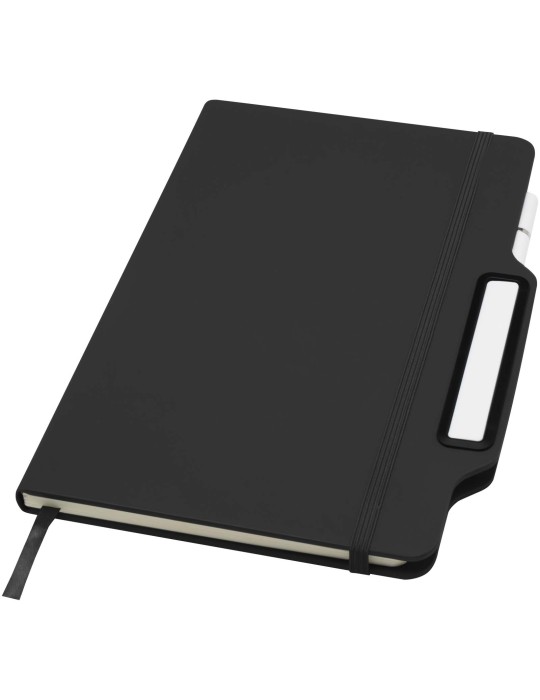 Carnet à couverture rigide Nexus A5 avec stylo et crayon (encre noire)