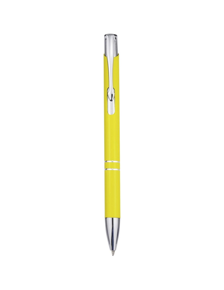 Stylo bille en aluminium recyclé Moneta (encre bleue)