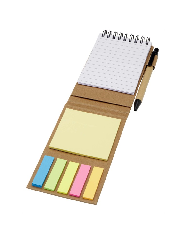 Bloc-notes autocollant avec stylo bille Flipper (encre noire)