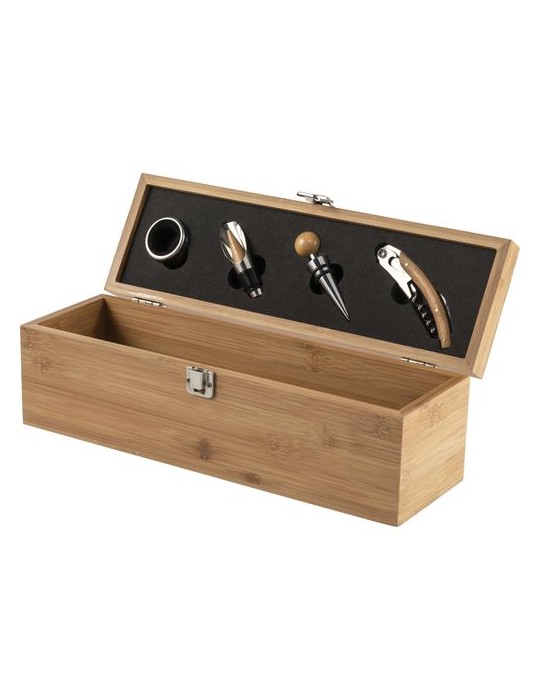 Set à vin en bambou Accessoires Personnalisés Gareth