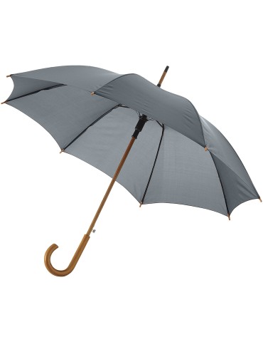 Parapluie 23" à ouverture automatique, poignée et mât en bois