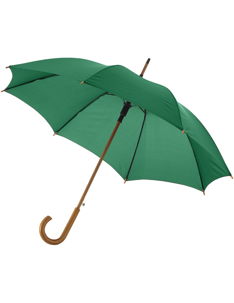 Parapluie 23" à ouverture automatique, poignée et mât en bois